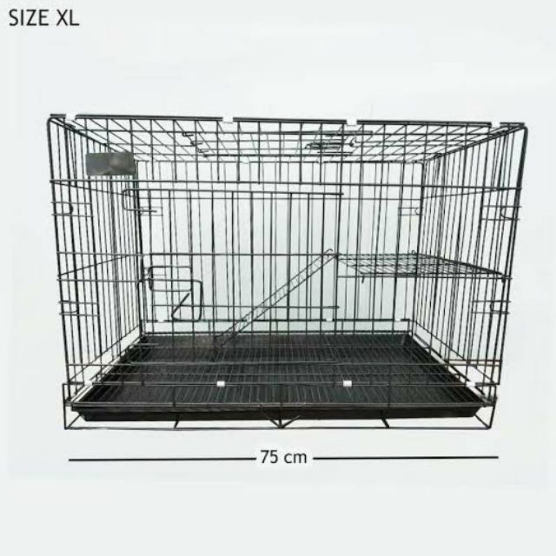 Kandang Kucing Murah Kandang Hewan Peliharaan KANDANG BESI LIPAT Ukuran 75 Cm