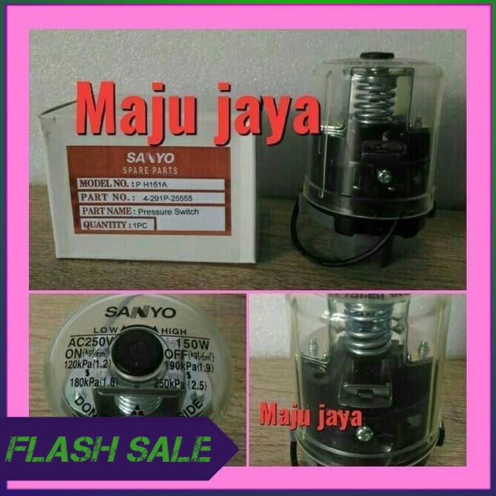 Otomatis ORIGINAL SANYO  pompa air 125 watt hitachi shimizu ps 130 135