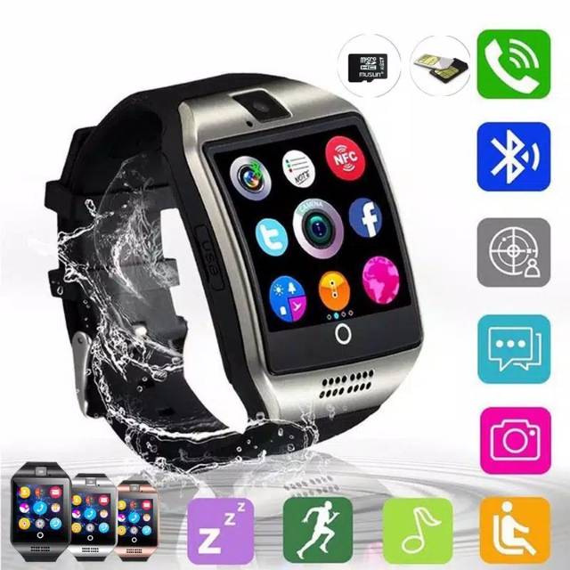 Smart watch jam tangan bisa faceboik twitter gps simcard single sim bisa pasang memory mmc memo