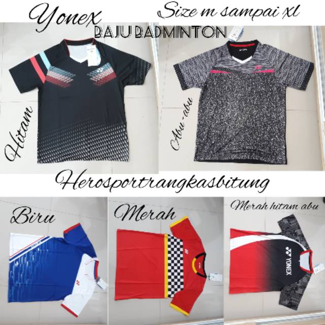 baju badminton yonex / baju bulutangkis