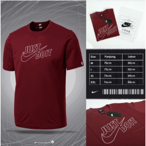 KAOS BAJU TSHIRT FASHION BRANDED MURAH SPORT PRIA WANITA NIKE JUST DO IT