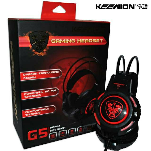 HEADSET GAMING KEENION G5 GAMING HEADSET KENION G5 POWERFULL ORIGINAL