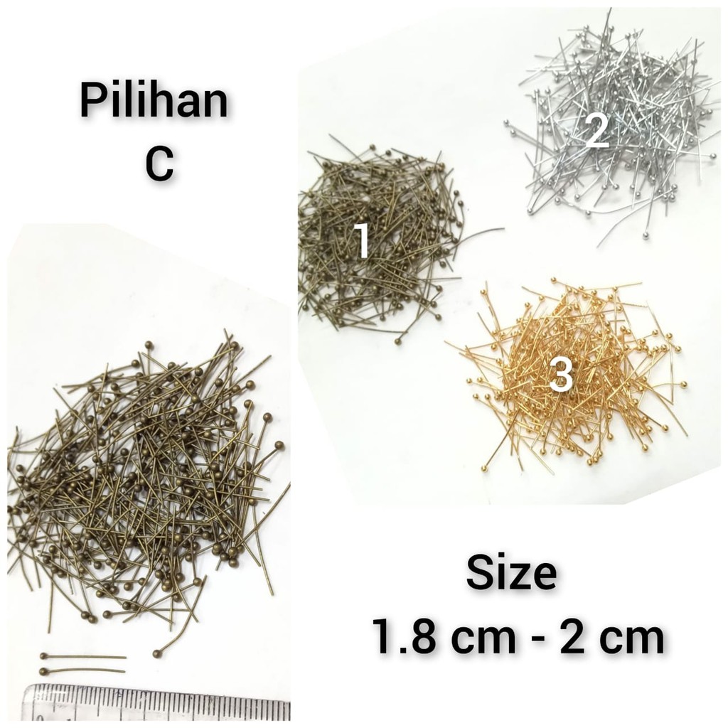 50 PCS - 2CM &amp; 4.5 CM PAKU PENTUL | PAKU MUTIARA