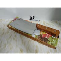 Pisau Golok Stenlis Stainless Gagang Kayu B-215 / Pisau Daging Dapur Serbaguna
