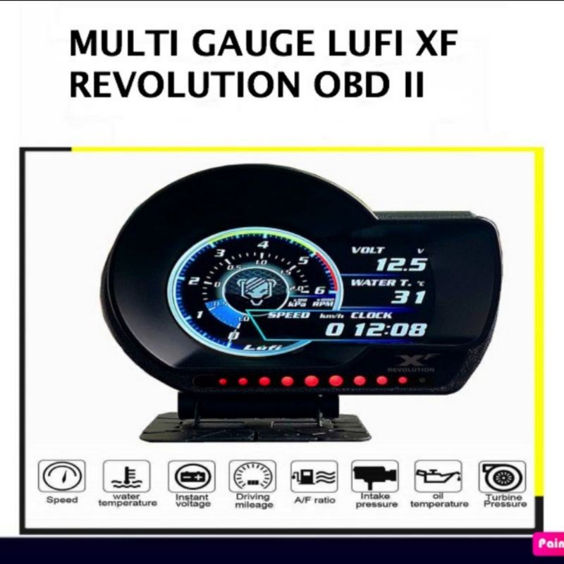 Tachometer Lufi Xf Revolution OBD2 - Tachometer Digital Lufi Xf Revolution OBD2 - Tachometer - RPM