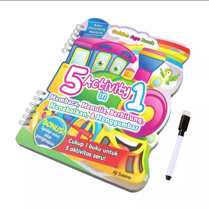

Buku wipe and clean 5 activity in 1 Membaca, Menulis, Berhitung dan Menggambar (Tulis Hapus)