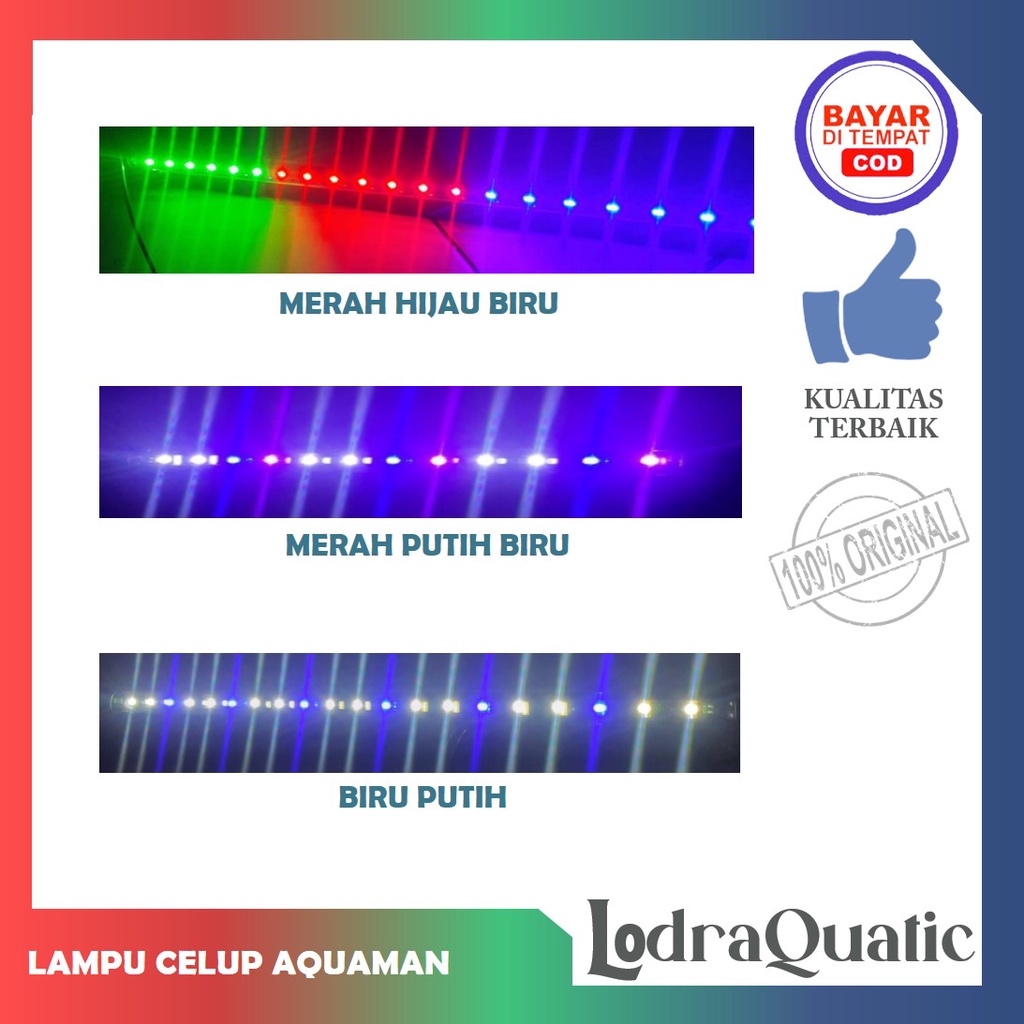 LAMPU LED CELUP AQUARIUM AQUASCAPE T4 UKURAN 20-60CM FREE PACKING BUBBLEWRAP TEBAL (4 LAPIS)