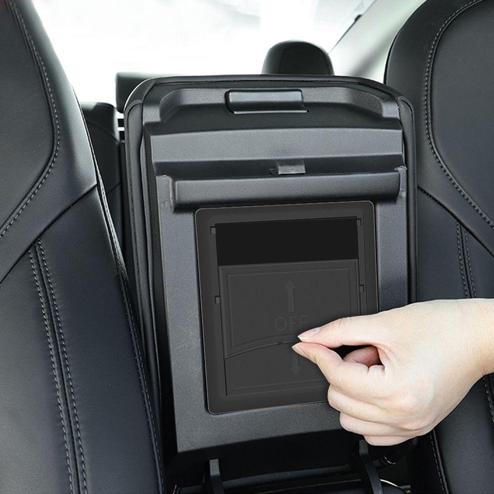 Populer Concealed Storage Box Aksesoris Mobil Wadah Laci Holder Central Armrest Kotak Penyimpanan Untuk Untuk Tesla Model3 Y