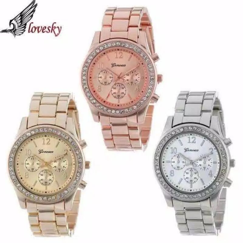 Jam Tangan Steel Fashion Luxury / Jam Tangan Wanita Mewah Stainless Steel Luxury