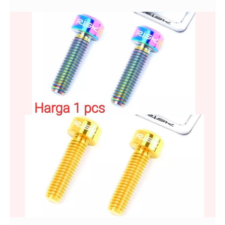 Risk Baut Titanium M5x18mm Baut Stem Sepeda Baut Bottle cage Baut Seatclamp