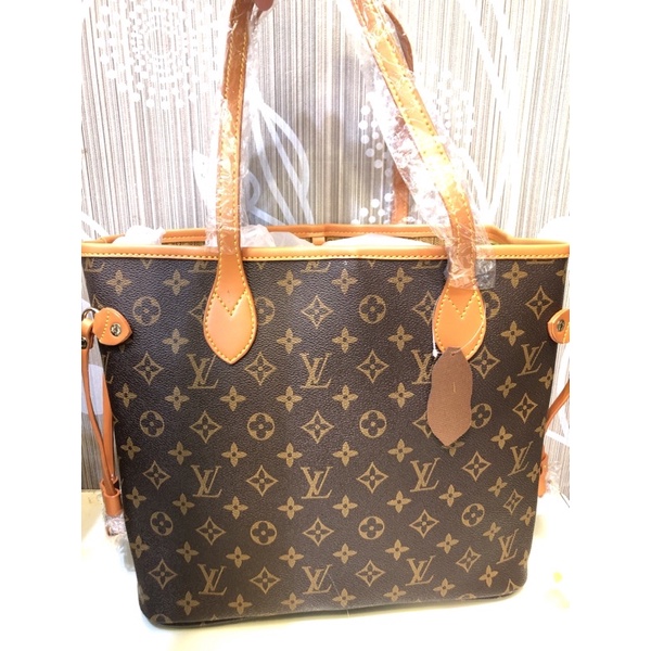 TAS LV NEVERFULL 33cm MEDIUM MONO DAMIER TOTE SUPER LENTUR DAN TEBAL