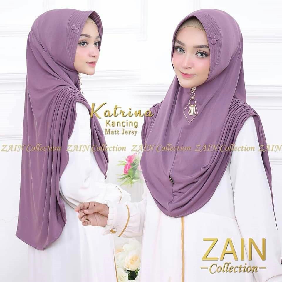 JILBAB KHIMAR KATRINA KANCING KERUT KANAN KIRI HIJAB BERGO KERUDUNG ZAIN RELITI INSTANT SYARI MURAH-7