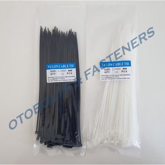 

Kabel Ties / Insulock / Insulok / Cable Ties 2.5 x 200mm 20cm 100pcs otobol75 dijamin