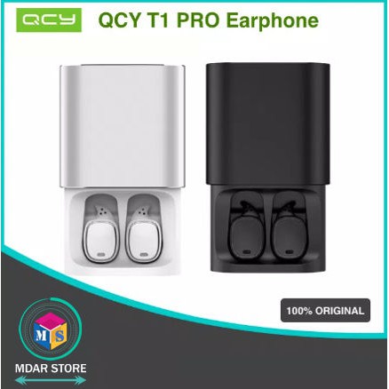 QCY T1 PRO Bluetooth Wireless TWS Earphone with Touch Control - Putih