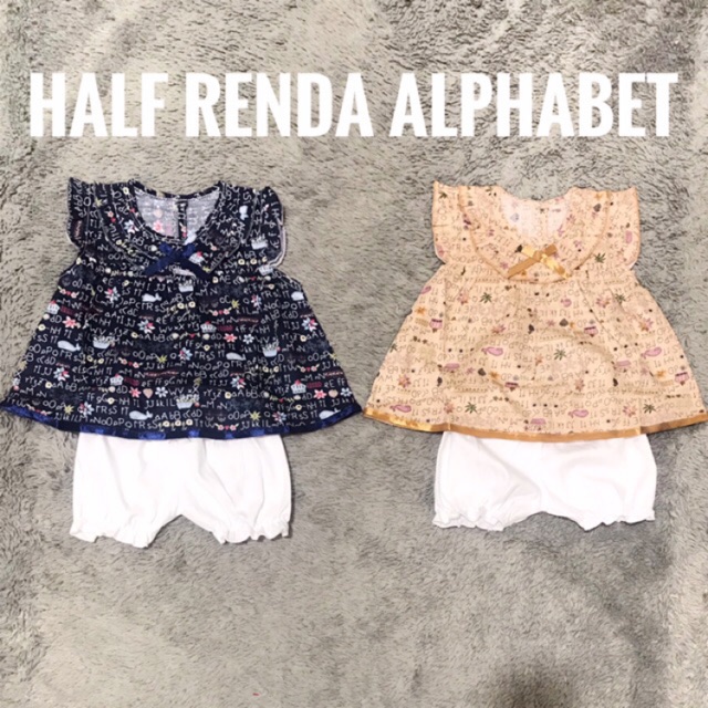 Dress + Celana Renda Bayi KATUN JEPANG