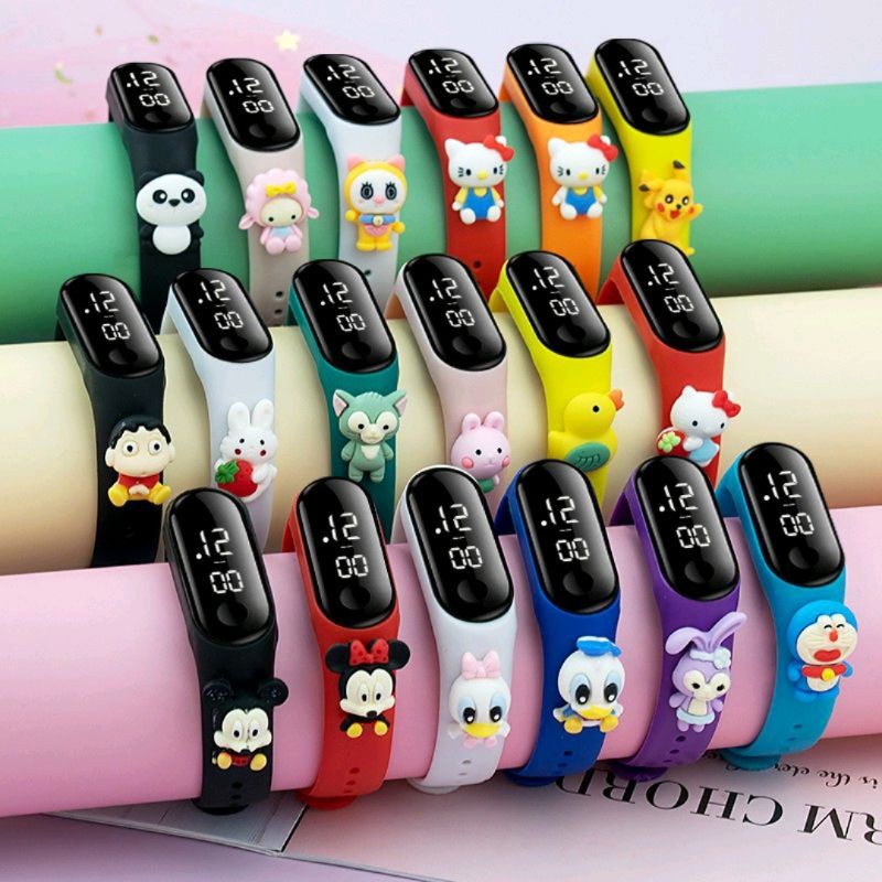 Gelang  Jam tangan LED anak karakter lucu