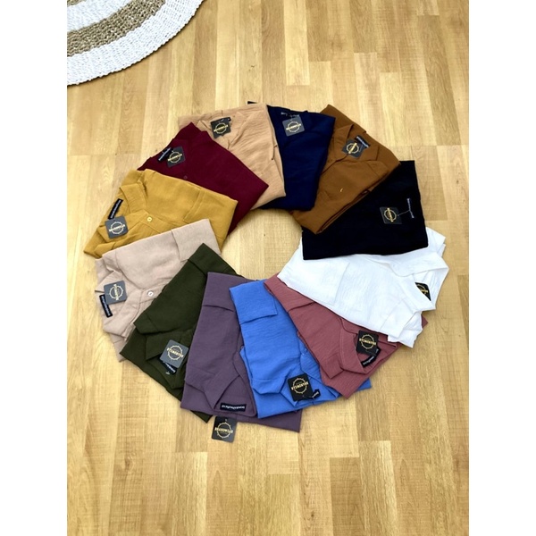 KEMEJA TUNIK POLOS JUMBO XXL LD 120 Blouse Wanita MUSLIM BAHAN CRINGKLE AIRFLOW PREMIUM