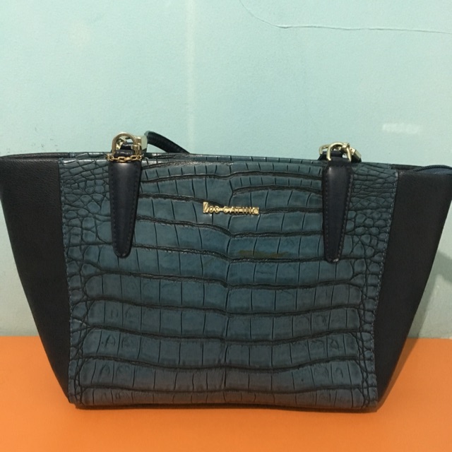 Preloved tas tote bag cantik les catino bag blue