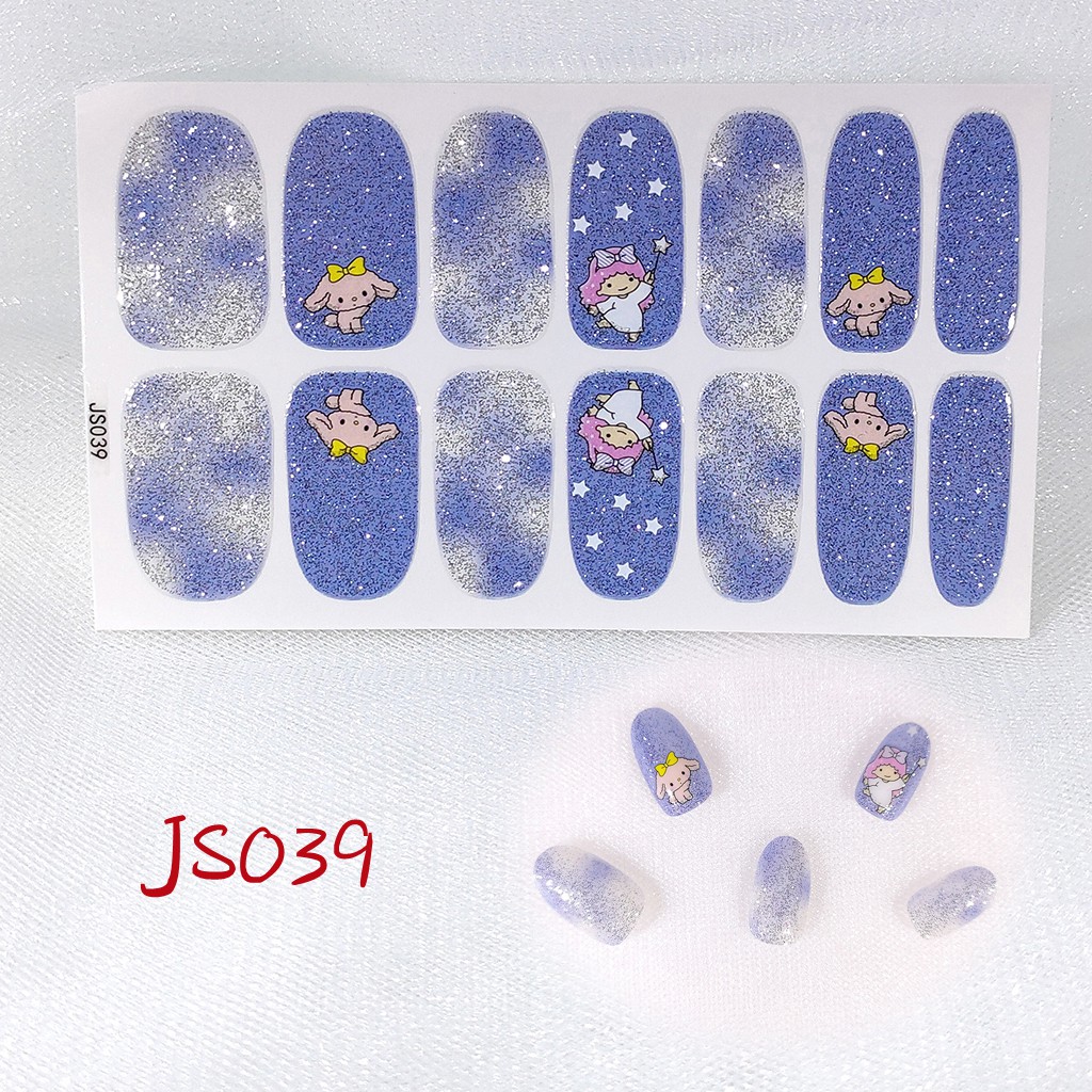 (14Pcs) Stiker Kuku Anti Air Tidak Beracun Untuk Nail Art JS021-JS040