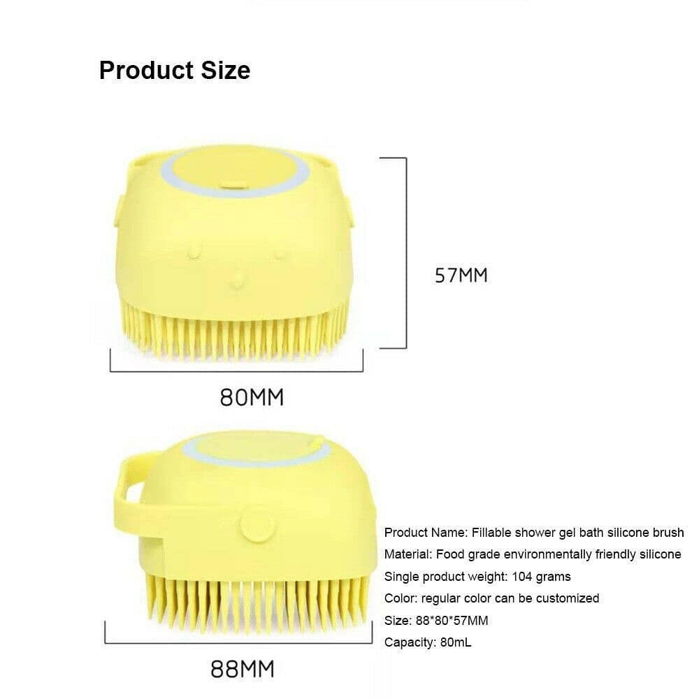 (COD) Sikat Mandi Bahan Silikon Lembut Sikat Badan Kepala Shower Brush Silicone Dispenser Sabun