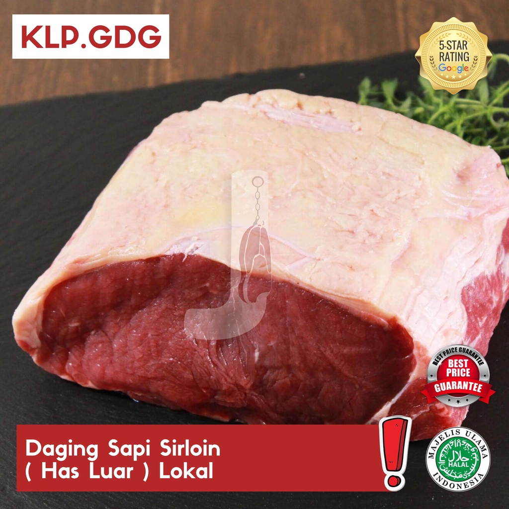 

Daging Sapi Sirloin ( Has Luar ) Lokal 1 kg - KLP GADING