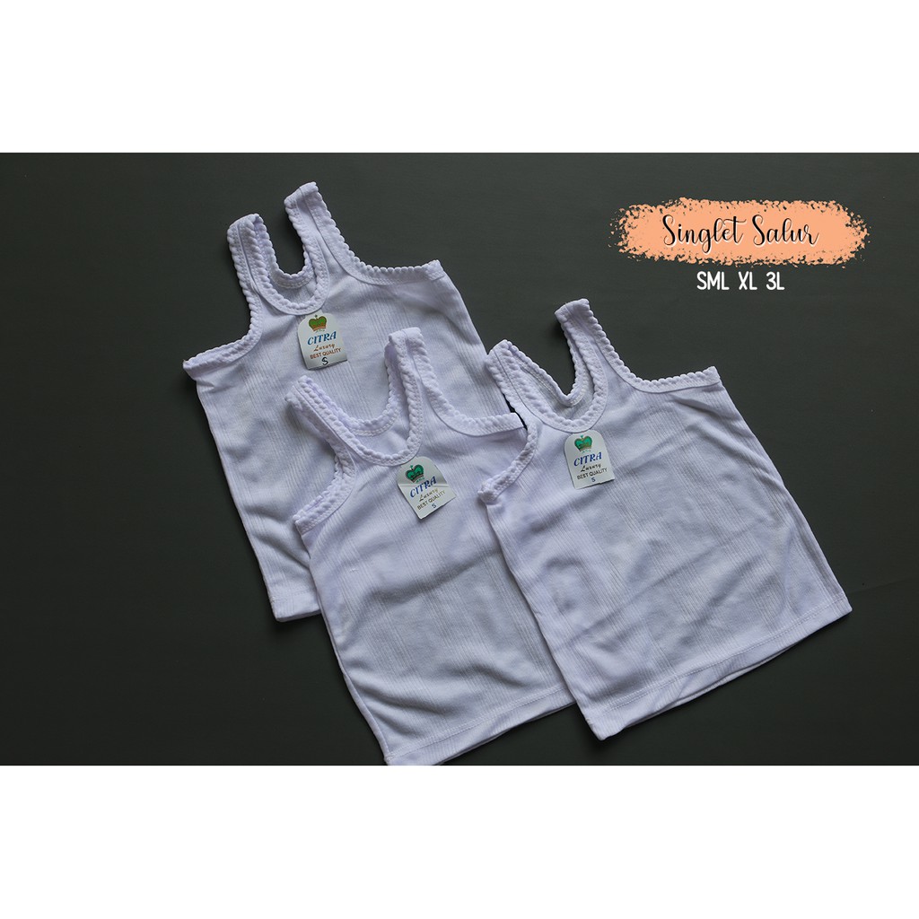 Singlet salur anak SML XL 3L ~ Singlet bayi ~ Singlet anak tanggung ~ Singlet anak SD