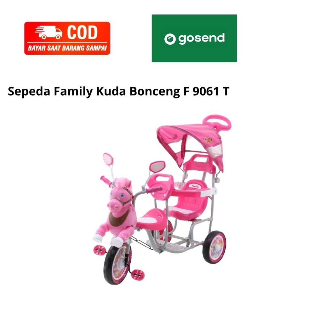 Sepeda Family Kuda Bonceng / Sepeda Family Boncengan Anak Kembar / Sepeda Family Kuda Musik