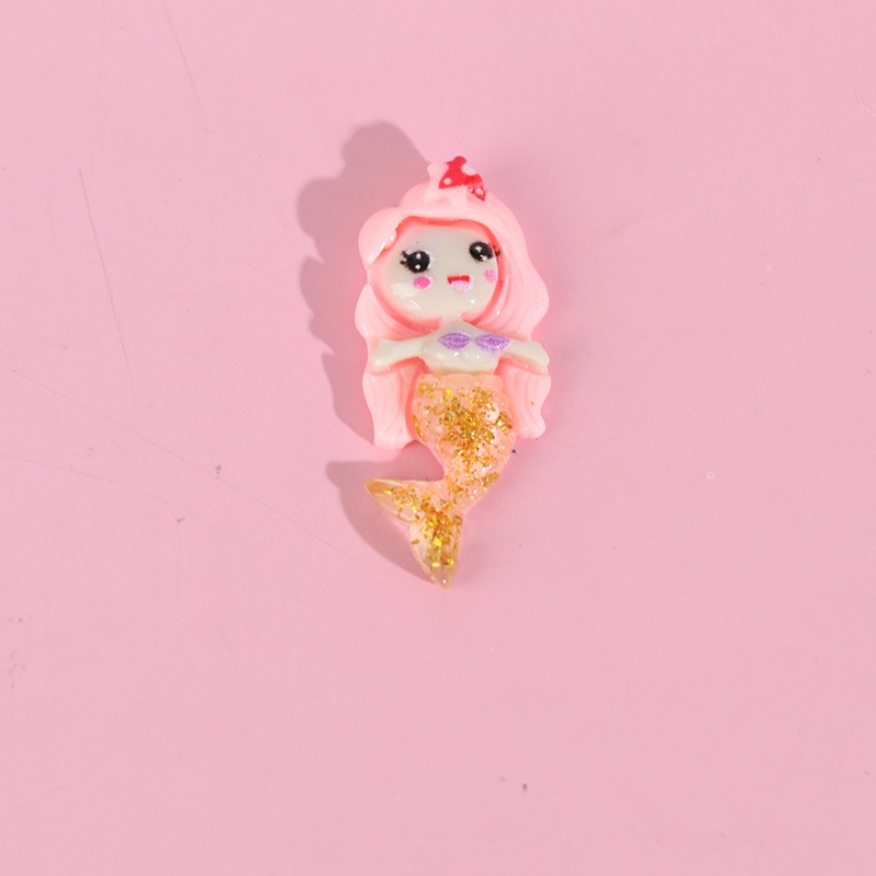 20 Pcs Cabochons Bentuk Mermaid Bahan Resin Untuk Diy