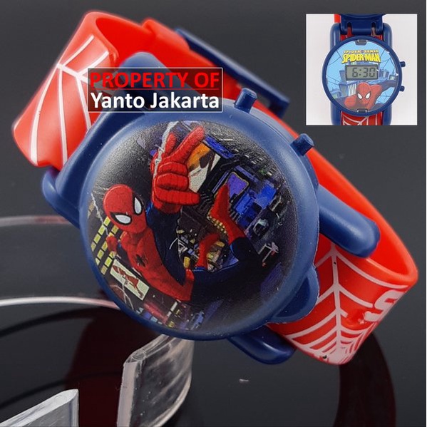 JAM TANGAN SPIDERMAN ANAK LAKI LAKI UMUR 3-12 TAHUN