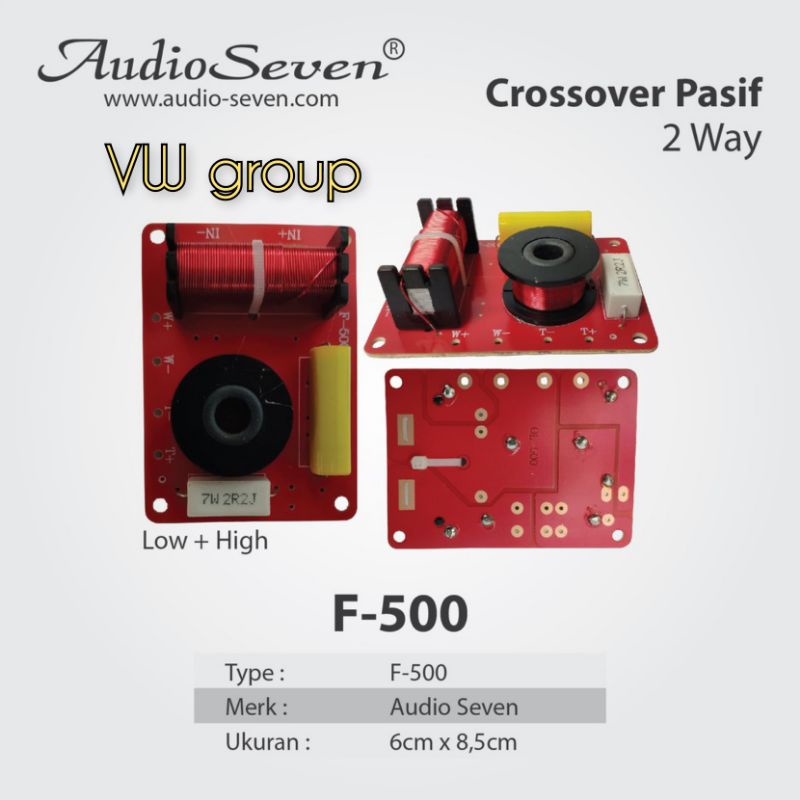 crossover pasif 2 way F 500 import high quality AudioSeven