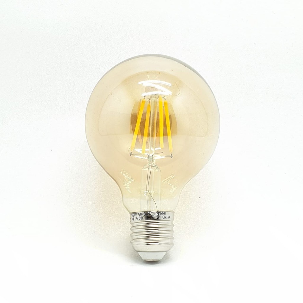 BSC BE-8883 4W E27 G80 2700K Kuning Amber Lampu Led Filamen Edison Cafe