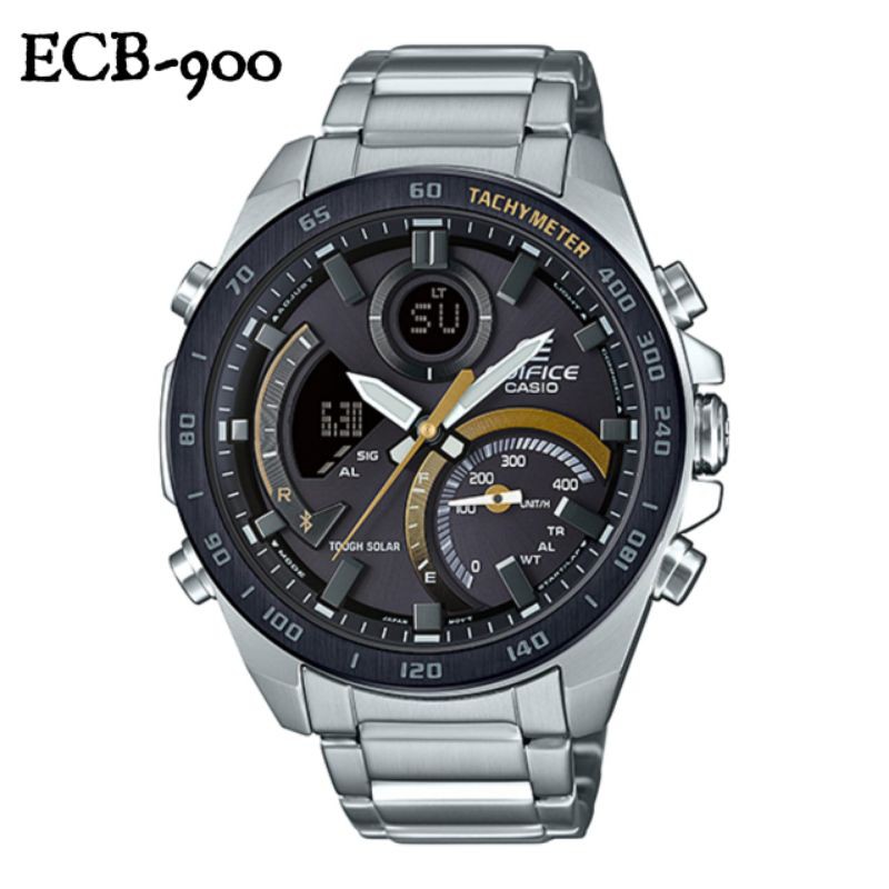 EDIFICE ECB900 SILVER - JAM TANGAN PRIA RANTAI - ORI BM