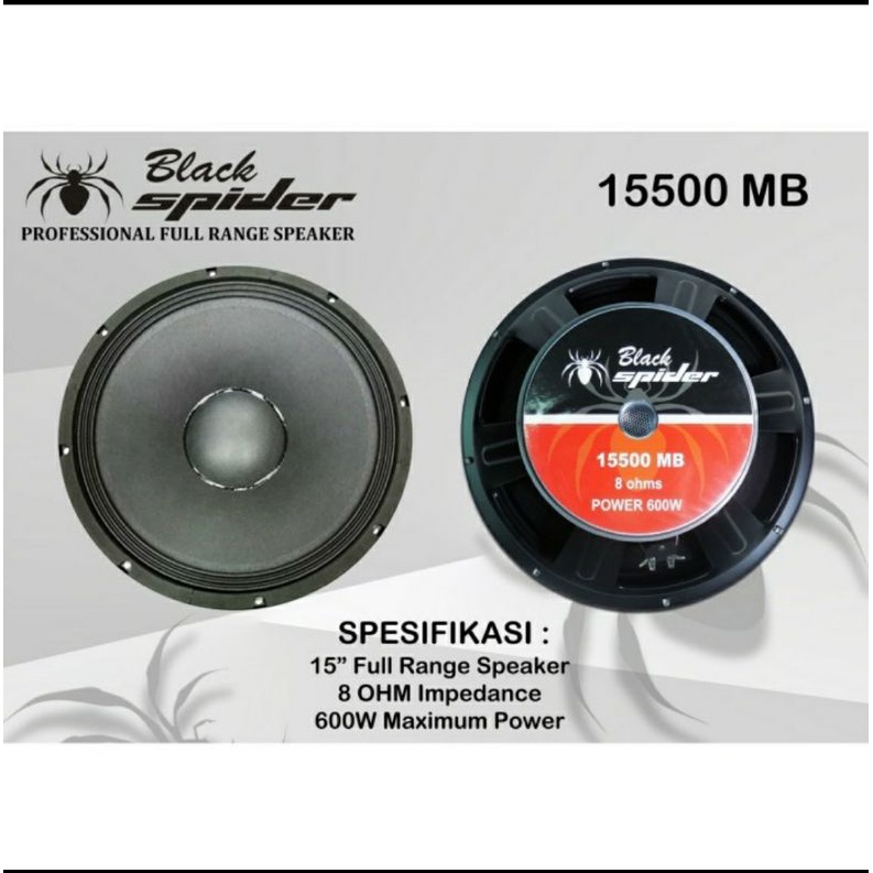 Speaker Black Spider 15" 15500 MB Original