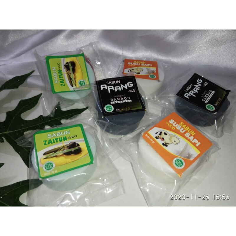 sabun zaitun,susu sapi, Charcoal bambu plus vco
