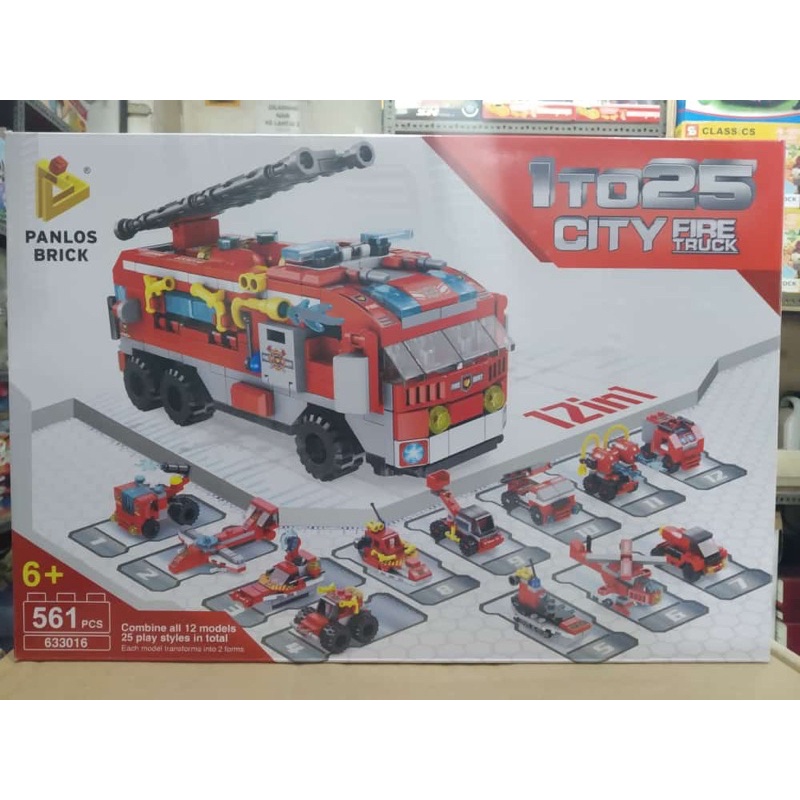 Brick panlos fire truck 12in1 - mobil pemadam 561pc