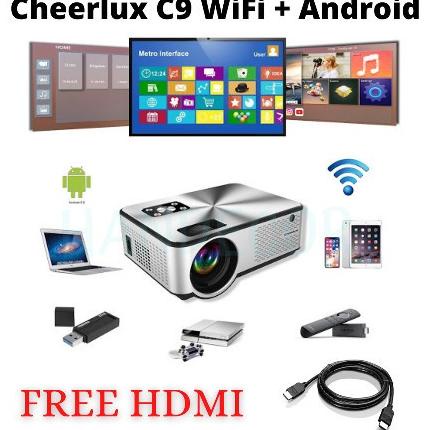 CHEERLUX C9 - LED Proyektor Android Cherlux C9 Wifi Tv Tunner Termurah