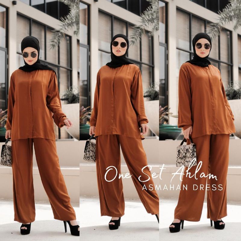Setelan Muslim Ahlam By Asmahan Daster Arab Baju Santai Pakaian Wanita Termurah Berkualitas