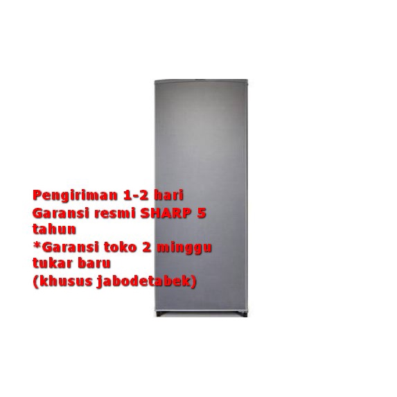 Kulkas Freezer Sharp Fj-M195N-Ss 8 RAK 185 liter 230 watt es batu asi