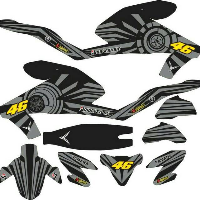 Sticker All New Vixion 2017 Fullbody Sun Moon Rossi