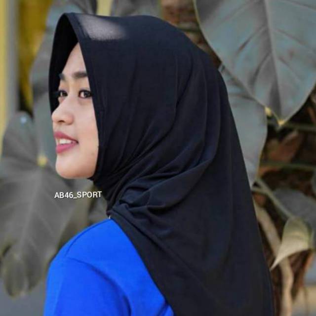 Kerudung Hijab Jilbab Sport Jersy Olahraga Hitam Polos Tebal Dan Adem Shopee Indonesia