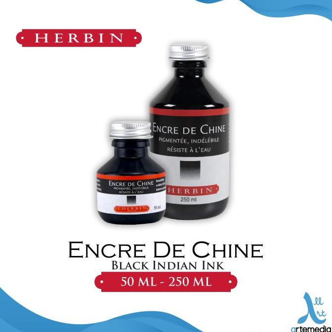 

(BISA COD) Tinta Kaligrafi Herbin Black Indian Ink Calligraphy Drawing Writing TERBATAS Kode 585