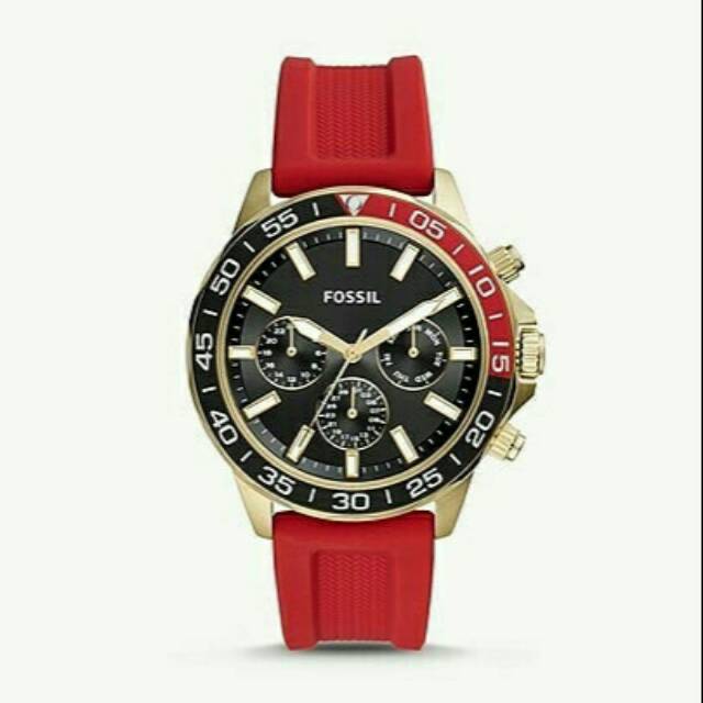 Jam Fossil Bannon Red Silicone BQ2499 Original