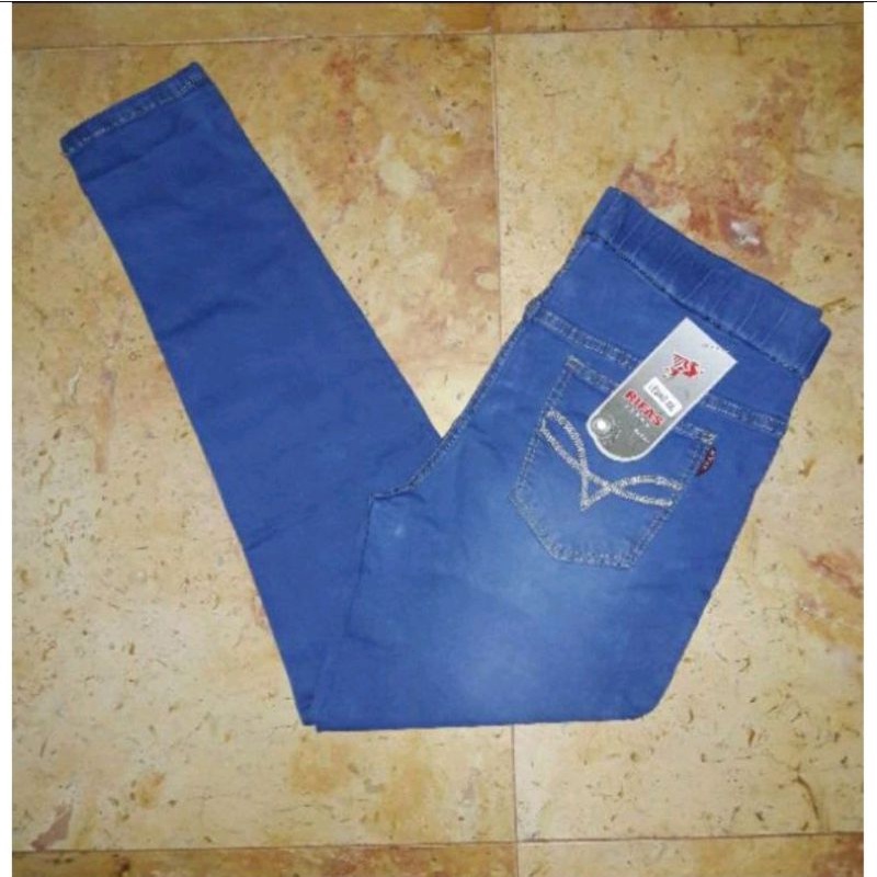 Leging Jeans Rifas Stretch Dan Tebal . Jegging Jeans Wanita  Premium