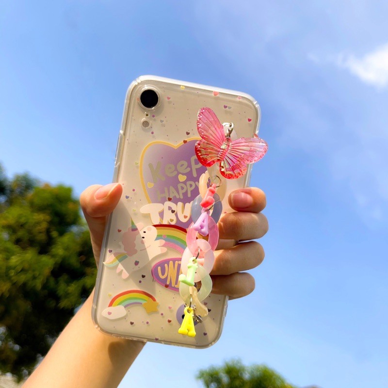 Strap case /Chain akrilik grip case hp