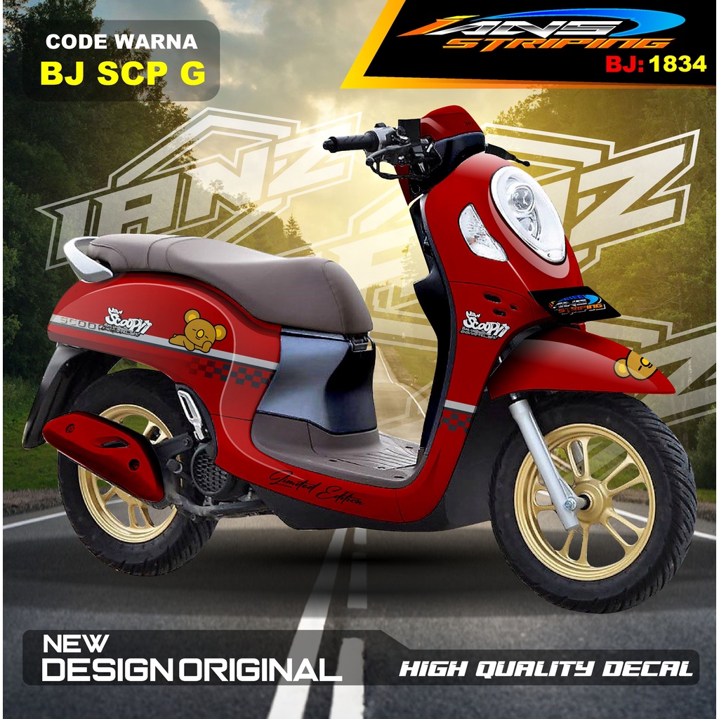 STICKER DECAL SCOOPY FULL BODY / VARIASI STIKER MOTOR SCOOPY FULL BODY / STIKER DECAL BODY SCOOPY