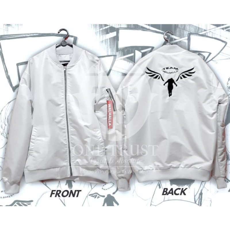 JAKET BOMBER VALHALLA Ready stock  - JAKET BOMBER VALHALLA TEAM Tokyo Revengers - Jaket Bomber Valha