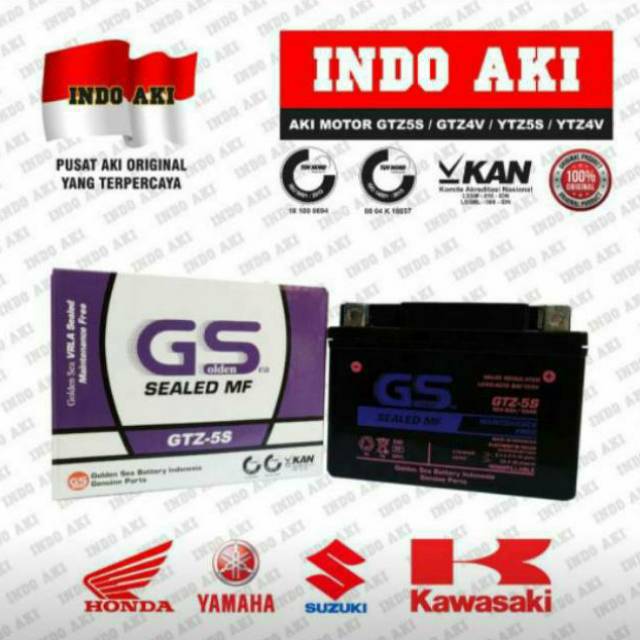 Aki Motor Honda Beat Vario 110 Supra X 125 Scoopy Spacy Blade Revo New