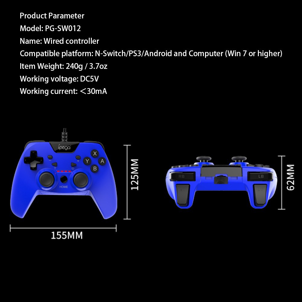 Gamepad single turbo Ipega Wired usb Android Ps3 Cpu N-switch pg-sw012  - Joystick controller sw-012