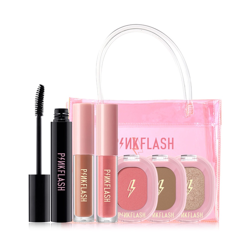 PINKFLASH  Makeup Beauty Set The Hot makeup Set  Orange soda water  Set—Include Mascara Contour Highlight Lipgloss Blush