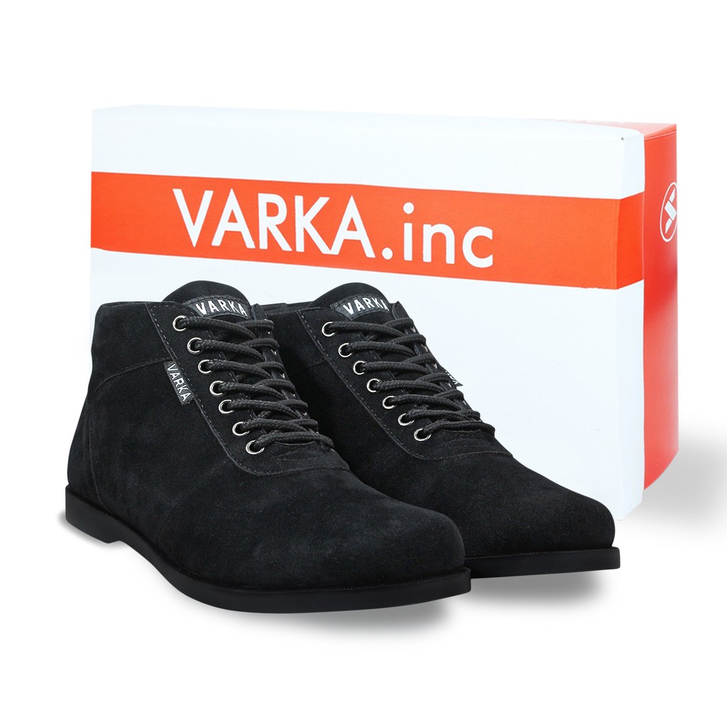 Sepatu Boot Pria Terbaru V 4282 Brand Varka Sepatu Tinggi Semi Formal Kerja Hitam Murah Berkualitas